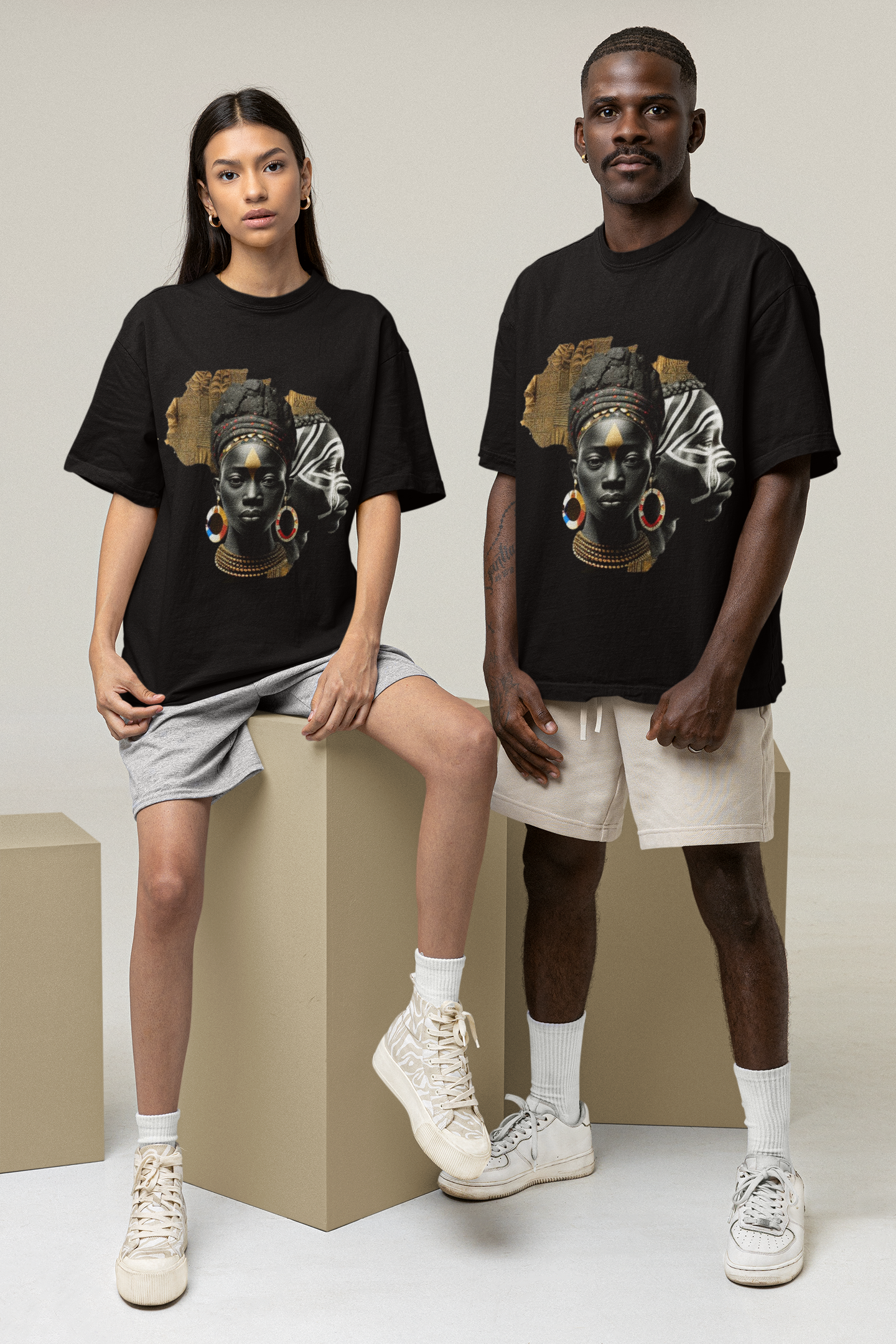 GOODLUCK Oversized T-Shirt – Motherland Edition (Black)