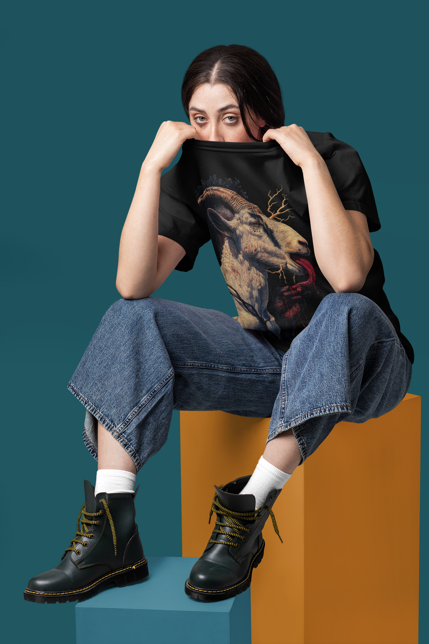GOODLUCK Oversized T-Shirt – The Offering (White & Black Edition)