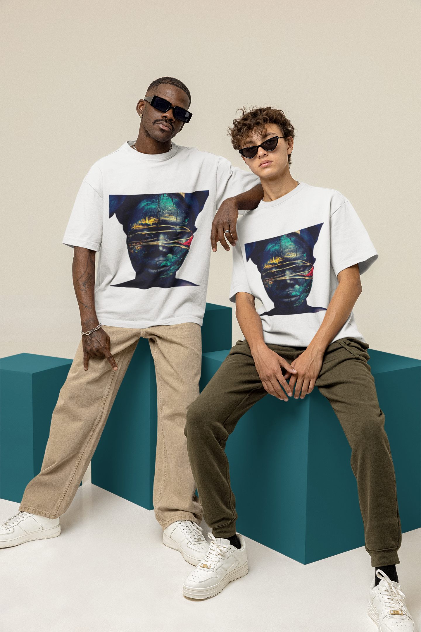 GOODLUCK Oversized Tee ā The Veil (White & Black Editions)
