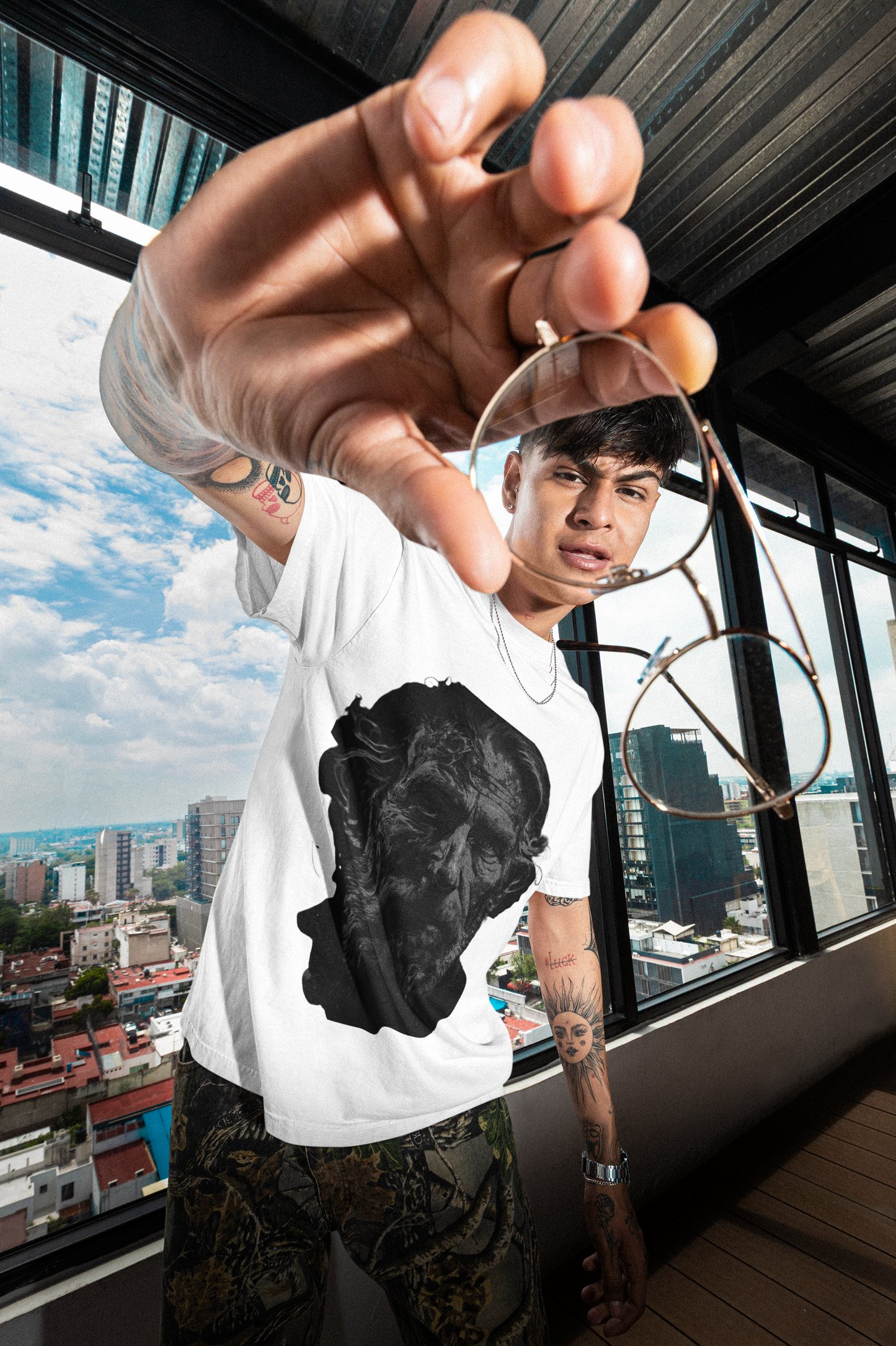 GOODLUCK Oversized Tee – The Elder’s Mark (White & Black Edition)