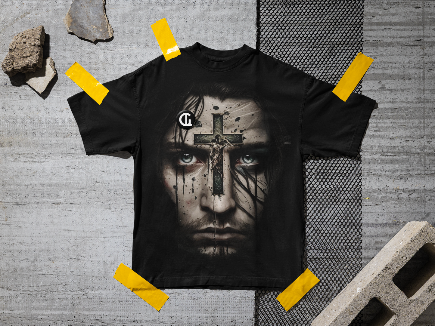 GOODLUCK Oversized Tee – Cross Witness (Black Edition)