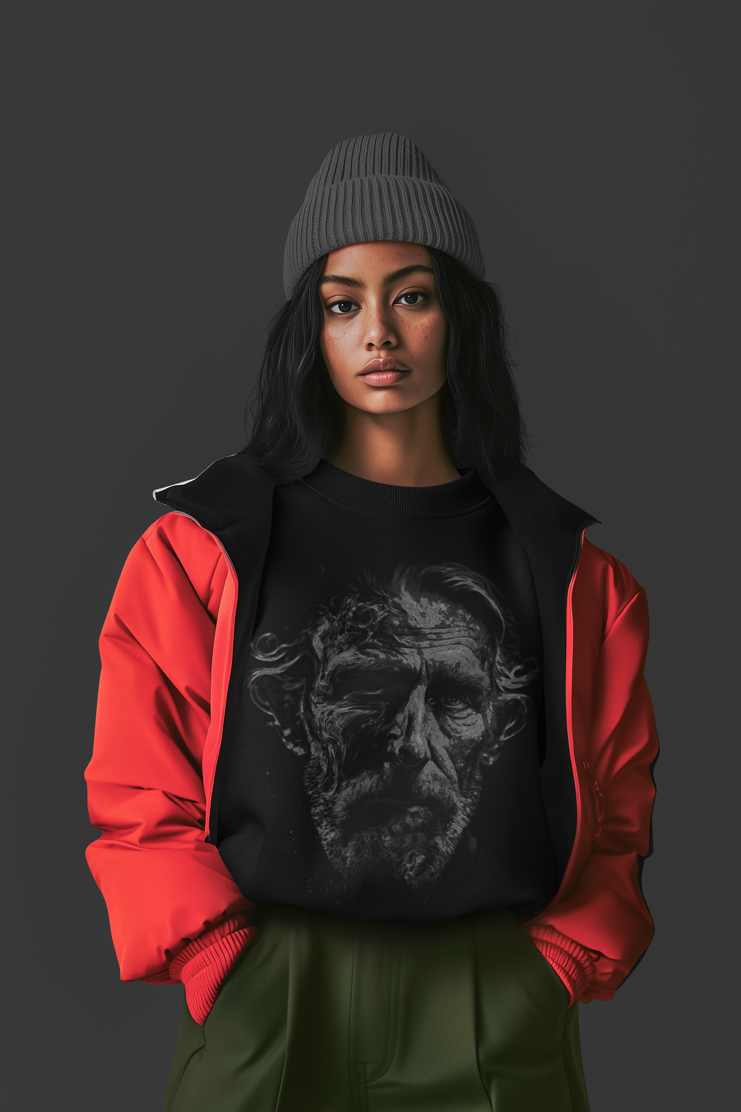 GOODLUCK Oversized Tee – The Elder’s Mark (White & Black Edition)
