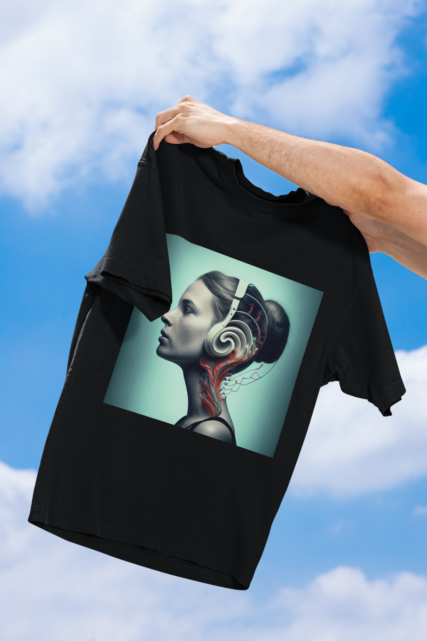 GOODLUCK Oversized Tee ā Human Frequency (Black & White Edition)