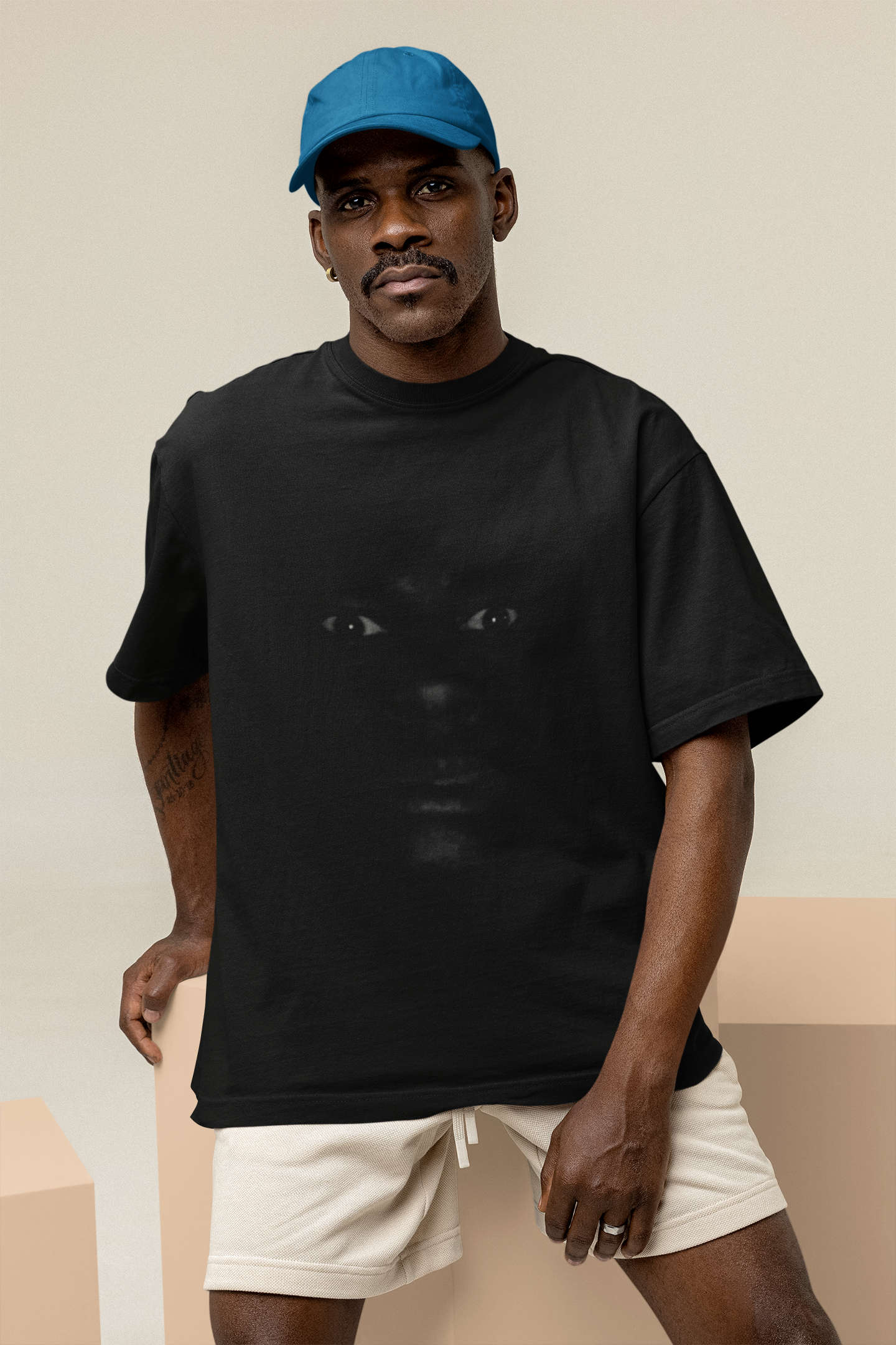 GOODLUCK Oversized T-Shirt – Shadow Witness (Black Edition)