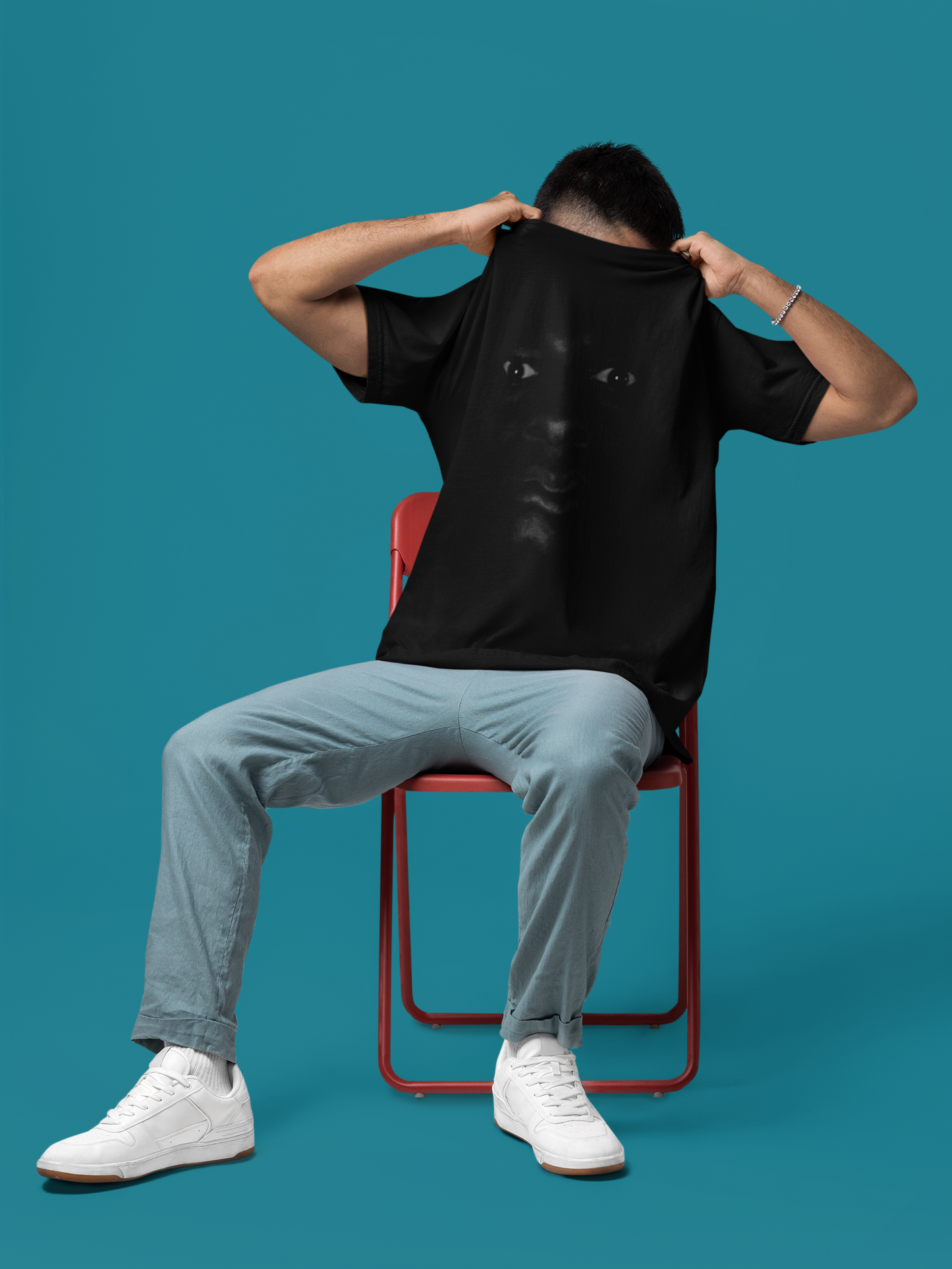 GOODLUCK Oversized T-Shirt – Shadow Witness (Black Edition)