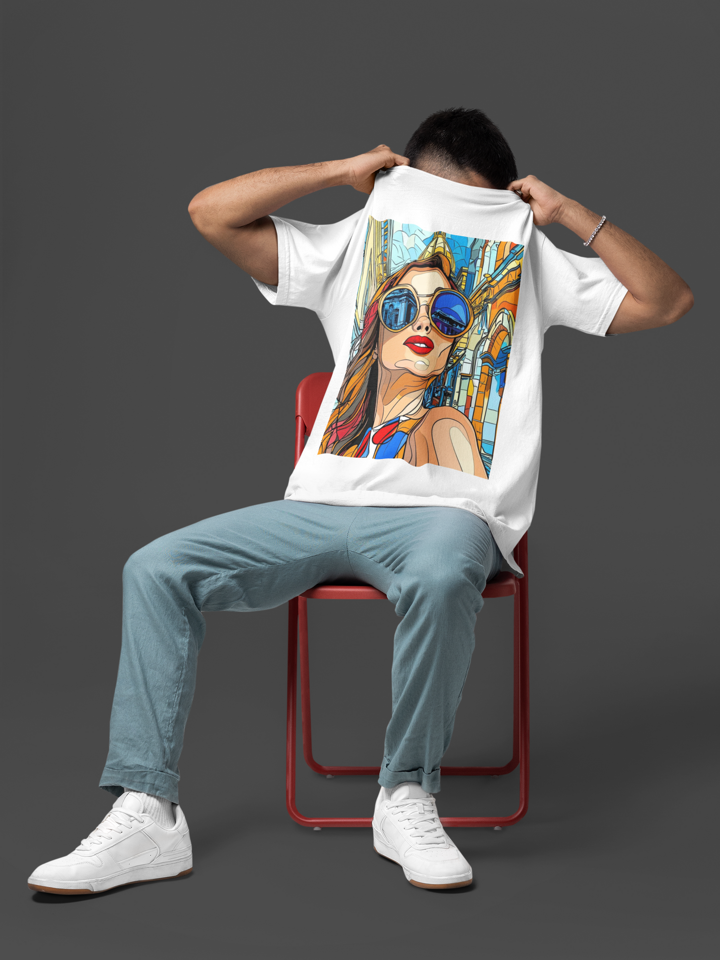 GOODLUCK Oversized Tee – City Reflections (Black & White Editions)