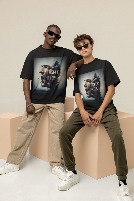 GOODLUCK Oversized Tee – Voice of the Streets (Black Edition)