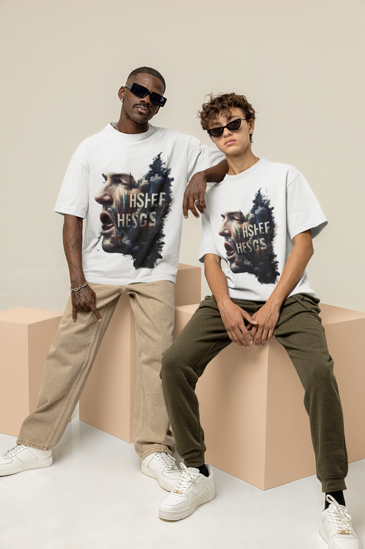 GOODLUCK Oversized Tee – Voice of the Streets (White Edition)
