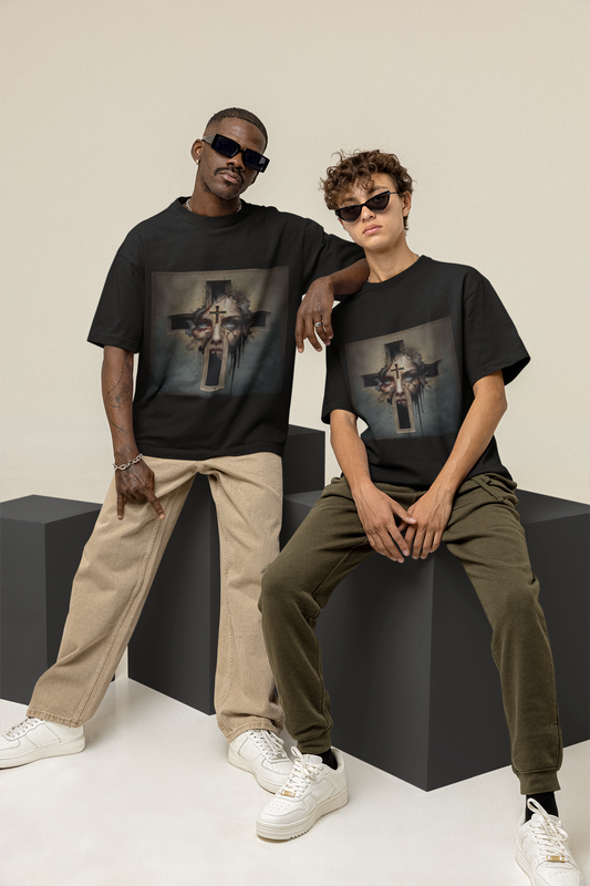 GOODLUCK Oversized Tee – Sorrow & Salvation (White & Black Editions)