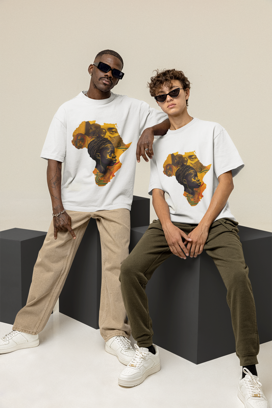 GOODLUCK Oversized Tee – Motherland Vision (White Edition)