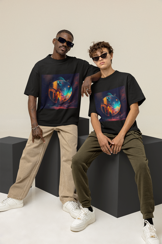 GOODLUCK Oversized Tee – Dimension Portal (White & Black Editions)