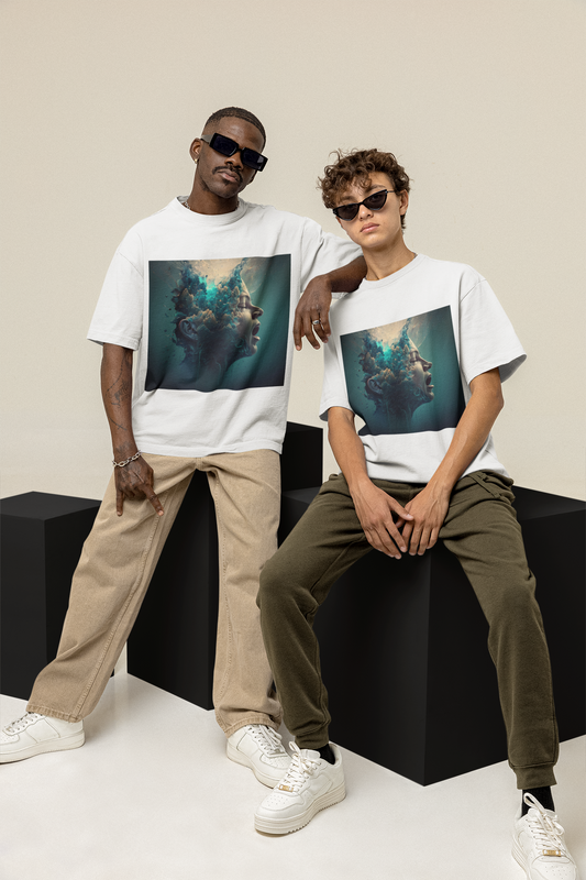 GOODLUCK Oversized Tee – Breaking Point (White Edition)