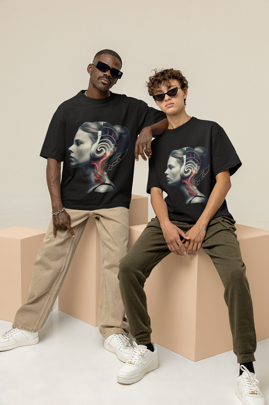 GOODLUCK Oversized Tee – Neural Sound Edition (Black)