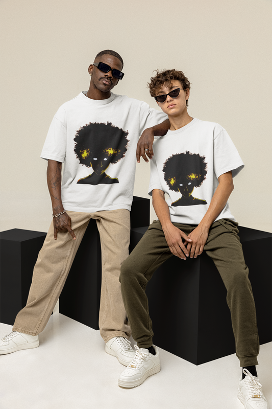 GOODLUCK Oversized Tee – Shadow Witness (White & Black Editions)