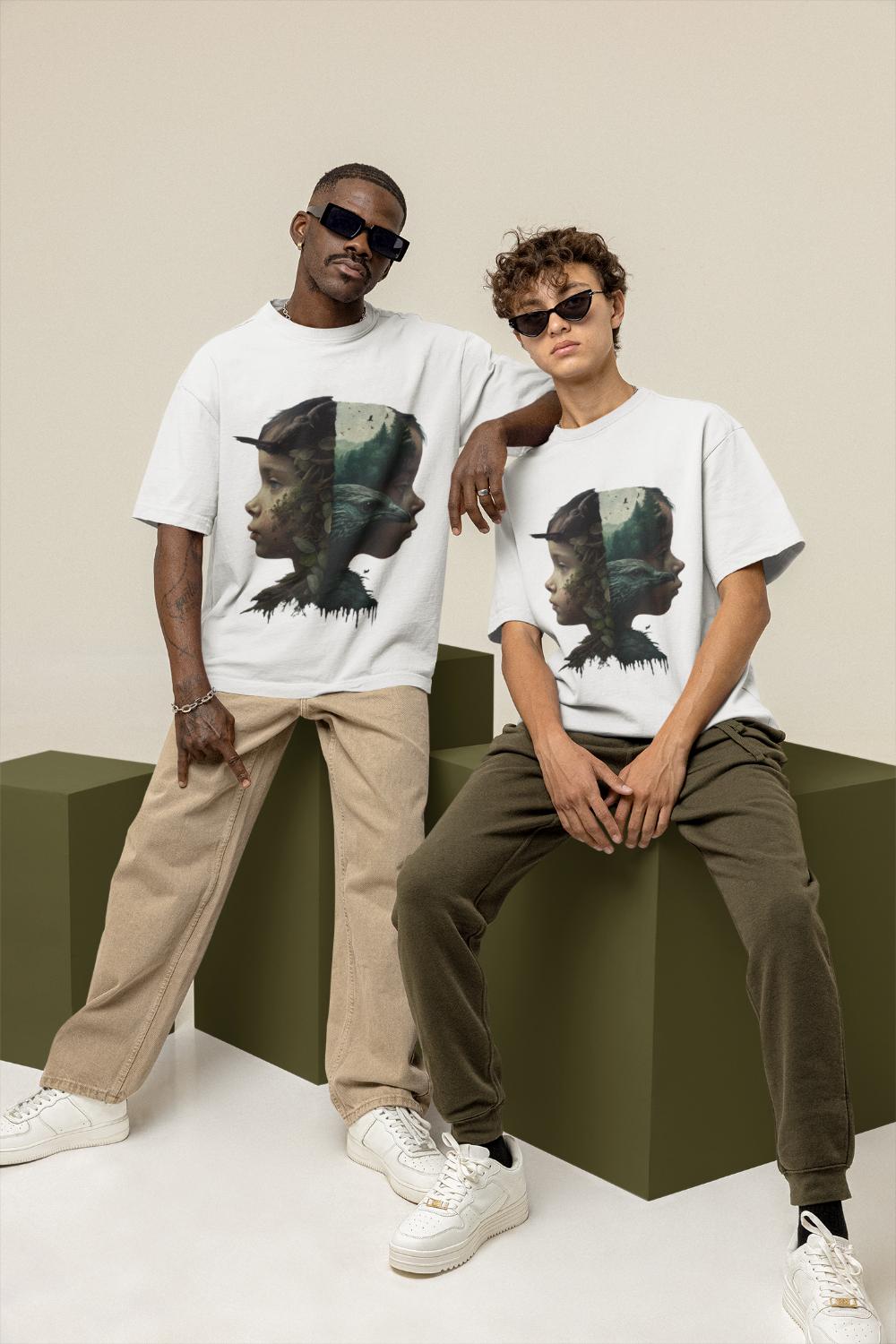 GOODLUCK Oversized Tee – Child of Earth (White & Black Edition)