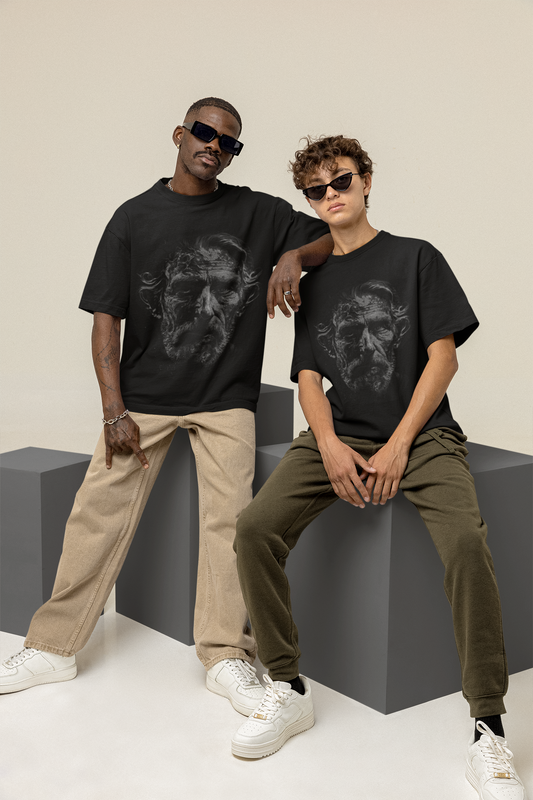 GOODLUCK Oversized Tee – The Elder’s Mark (White & Black Edition)
